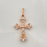 Dije Cruz 1.3gr / 1 in / Oro Rosa 18K &