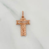 Dije Cruz 2.1gr / 1 in / Oro Rosa 18K &