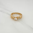 Anillo Solitario  4.1gr / T6 3/4 / Oro Amarillo 18K &