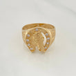 Anillo Herradura Caballo 7.95gr / T10 1/4 / Oro Amarillo 18K $