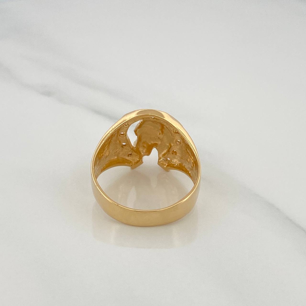 Anillo Herradura Caballo 7.95gr / T10 1/4 / Oro Amarillo 18K $