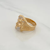 Anillo Rostro Cristo 11.55gr / T10 1/2 / Dos Oros Amarillo Blanco 18K $