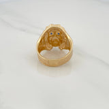 Anillo Rostro Cristo 11.55gr / T10 1/2 / Dos Oros Amarillo Blanco 18K $