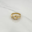 Anillo Solitario Cruzado 5.7gr / T9 / Oro Amarillo 18K $