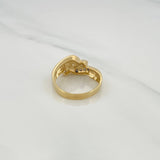 Anillo Solitario Cruzado 5.7gr / T9 / Oro Amarillo 18K $