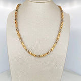 Cadena Rustica Espiga 9.95gr / 19 in / 4.7mm Dos Oros Amarillo Blanco 18K $