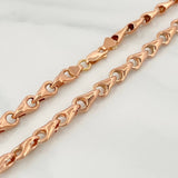 Cadena Rustica Espiga 9.55gr / 18 3/4 in / 4.7mm Oro Rosa 18K $