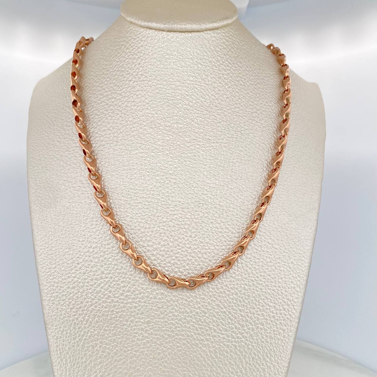 Cadena Rustica Espiga 10.85gr / 20 3/4 in / 4.9mm Oro Rosa 18K $