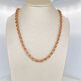 Cadena Rustica Espiga 10.85gr / 20 3/4 in / 4.9mm Oro Rosa 18K $