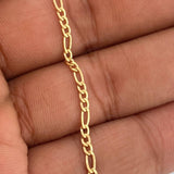 Pulso Figaro 1.35gr / 6 3/4 in / 2.1mm Oro Amarillo +1 18K &