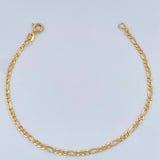 Pulso Figaro 1.35gr / 6 3/4 in / 2.1mm Oro Amarillo +1 18K &