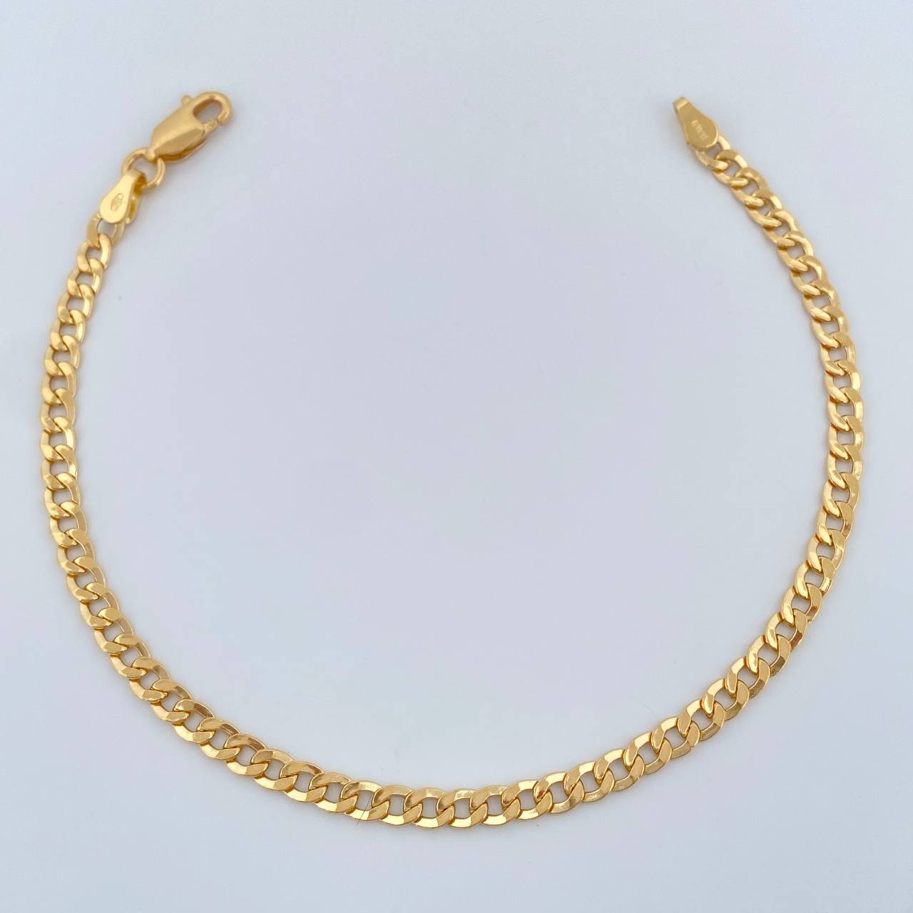 Pulso Cubano 2.75gr / 7 1/4 in / 3.05mm Oro Amarillo +1 18K &