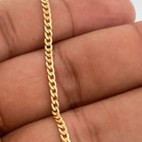 Pulso Cubano 2.75gr / 7 1/4 in / 3.05mm Oro Amarillo +1 18K &