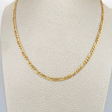 Cadena Figaro 7.4gr / 28 in / 3mm Oro Amarillo +1 18K &