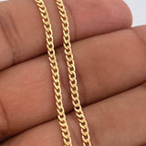 Cadena Cubana 5.3gr / 23 3/4 in / 2.5mm Oro Amarillo +1 18K &