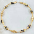 Rustic Bracelet 3x1 Rhombuses 4.6gr / 8.1in / 18K Gold!