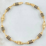 Rustic Bracelet 3x1 Rhombuses 4.6gr / 8.1in / 18K Gold!
