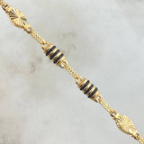 Rustic Bracelet 3x1 Rhombuses 4.6gr / 8.1in / 18K Gold!