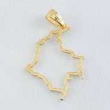 Pendant Colombia Map 1.9gr / 1.4in / 18K Gold