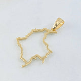 Pendant Colombia Map 1.9gr / 1.4in / 18K Gold