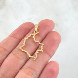 Pendant Colombia Map 1.9gr / 1.4in / 18K Gold