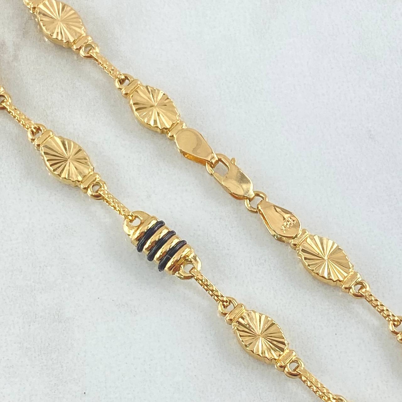 Rustic Chain 3x1 Rhombuses 12.25gr / 23.6in / 18K Gold!