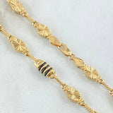 Rustic Chain 3x1 Rhombuses 12.25gr / 23.6in / 18K Gold!