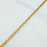 Pulso Cubano 1.25 g / 8 1/4 in / 2.5 mm Oro Amarillo 18K