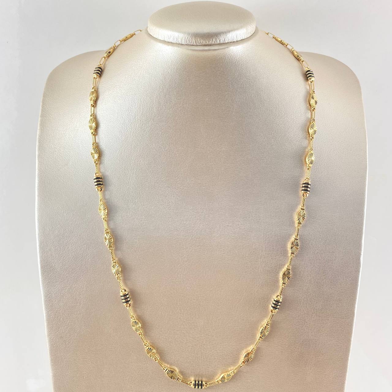 Rustic Chain 3x1 Rhombuses 12.25gr / 23.6in / 18K Gold!
