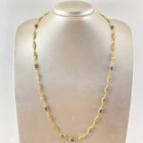 Rustic Chain 3x1 Rhombuses 12.25gr / 23.6in / 18K Gold!