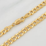 Cadena Cubana 10.2g / 24 in / 5.1mm Oro Amarillo 18K