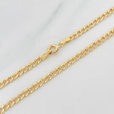 Cadena Cubana 4.5g / 24 in / 3.15mm Oro Amarillo 18K