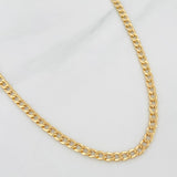 Cadena Cubana 4.5g / 24 in / 3.15mm Oro Amarillo 18K