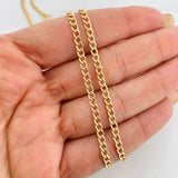 Cadena Cubana 4.5g / 24 in / 3.15mm Oro Amarillo 18K