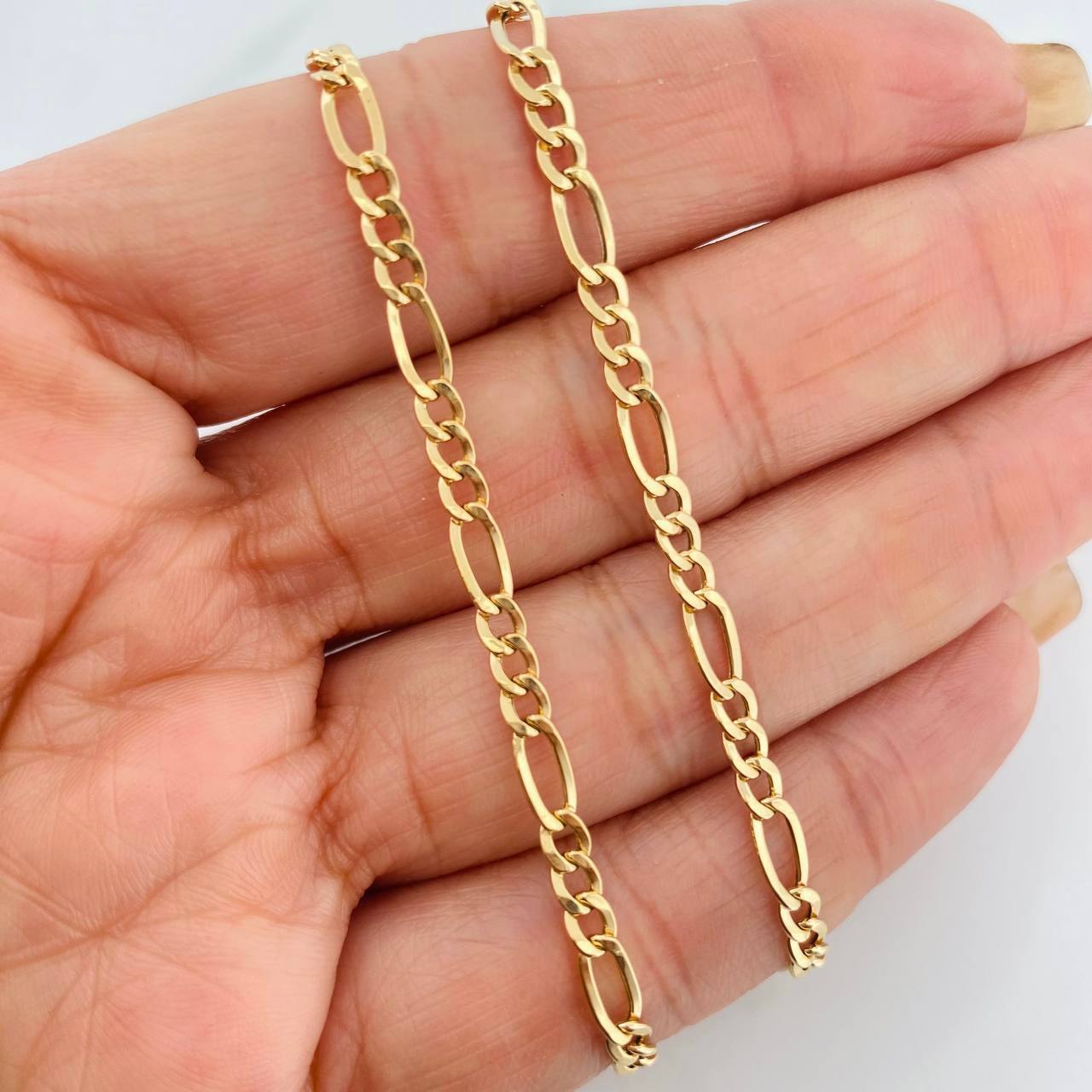 Cadena Figaro 3.65g / 24 in / 3.15mm Oro Amarillo 18K