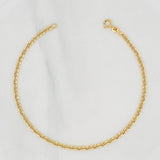 Pulso Cubano 1g / 7 3/4 in / 2.3mm Oro Amarillo 18K