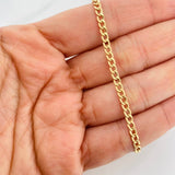 Pulso Cubano 1.55g / 7 3/4 in / 3.15mm Oro Amarillo 18K