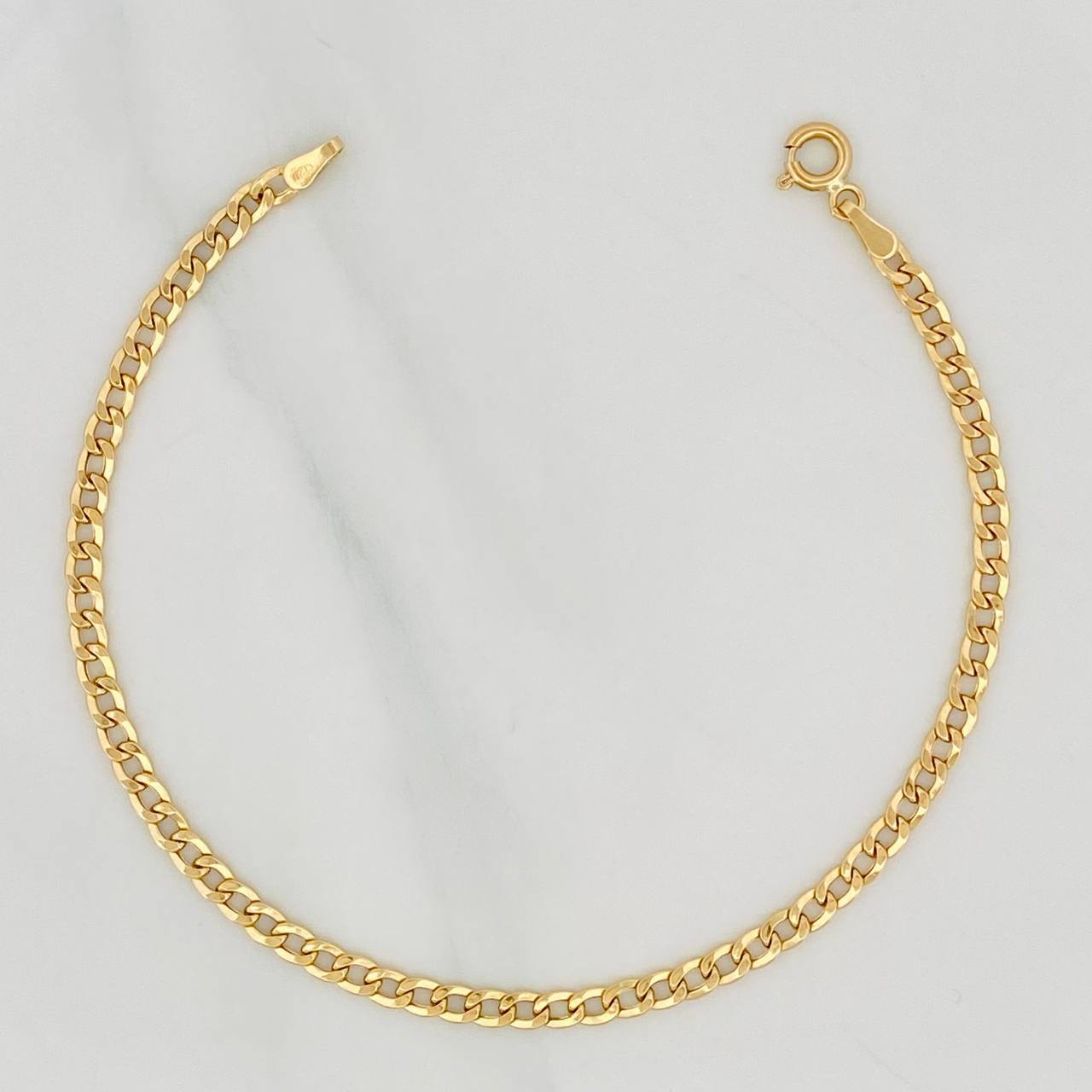 Pulso Cubano 1.55g / 7 3/4 in / 3.15mm Oro Amarillo 18K