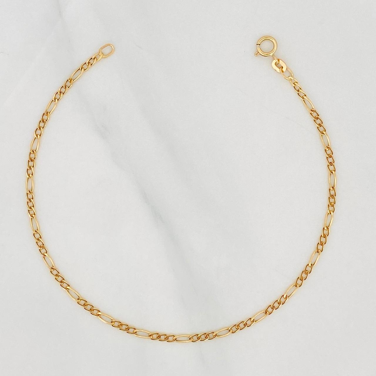 Pulso Figaro 0.7g / 7 1/2 in / 1.8mm Oro Amarillo 18K