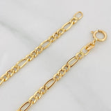 Pulso Figaro 1g / 7 1/2 in / 2.55mm Oro Amarillo 18K