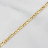 Pulso Figaro 1.1g / 7 3/4 in / 2.55mm Oro Amarillo 18K