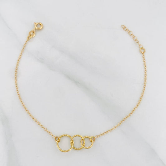 Pulso Modulable Aro Seguido 1.3g / 7 1/4 in - 6 1/4 in / 1.3mm Oro Amarillo 18K