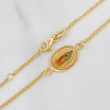 Pulso Modulable Aro Seguido Virgen Guadalupe 1.75g / 6 1/2 in - 7 in / 1mm Oro Amarillo 18K