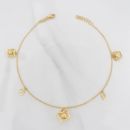 Classic Link Anklet 2.65g / 9 3/4 in / 1mm 18K Yellow Gold