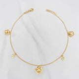 Tobillera Aro Seguido 2.65g / 9 3/4 in / 1mm Oro Amarillo 18K