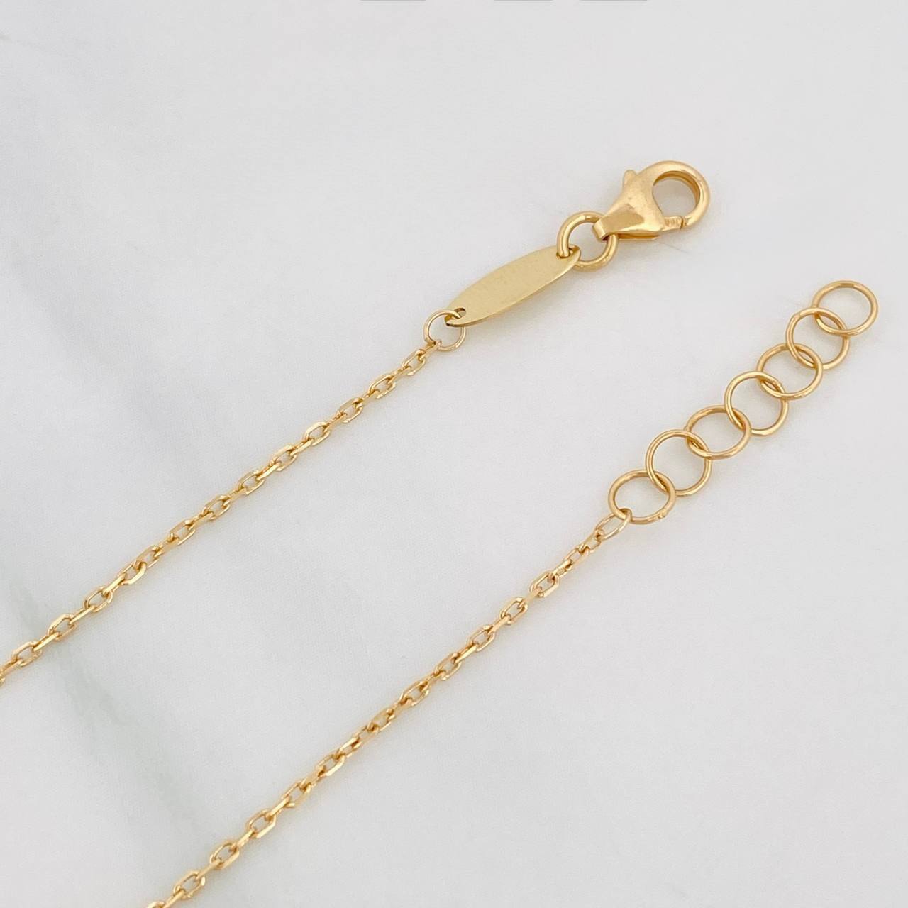 Tobillera Aro Seguido 2.65g / 9 3/4 in / 1mm Oro Amarillo 18K