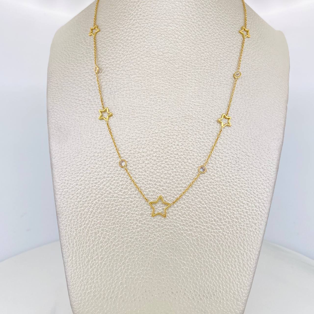 Classic Link Chain Stars 3.8g / 18 in / 1mm Yellow Gold 18K