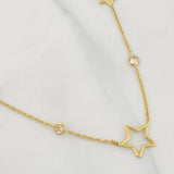 Classic Link Chain Stars 3.8g / 18 in / 1mm Yellow Gold 18K