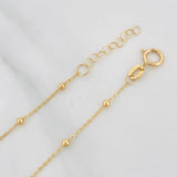 Pulso Modulable Aro Seguido Cruz 1.5g / 7 in - 6 3/4 in / 1mm Oro Amarillo 18K