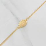 Pulso Modulable Aro Seguido San Benito 1.7g / 6 1/2 in - 7 in / 1mm Oro Amarillo 18K